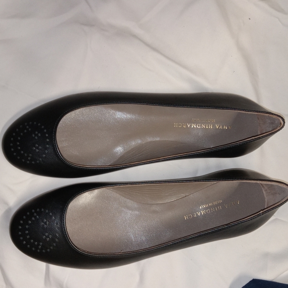 Anya Hindmarch London Luxury Black Leather Smiley Flats QUICK SELL TAKING OFFERS - Picture 3 of 5
